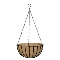 Gardman Black Traditional Hanging Basket &amp; Liner   551509167